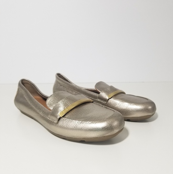 Calvin Klein Champagne Gold Slip on Loafers Sz 6.5 - Picture 5 of 7